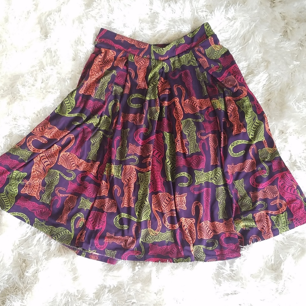 Cat print skirt - Lularoe Madison